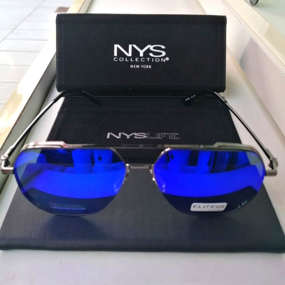 NEW NYS Collection Blue Mirror Polarized Aviator